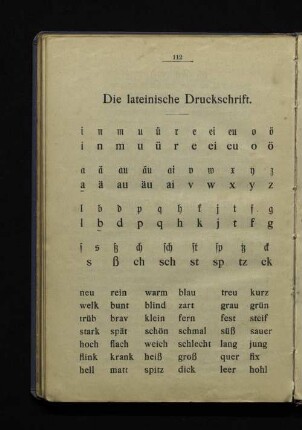 Die lateinische Druckschrift.