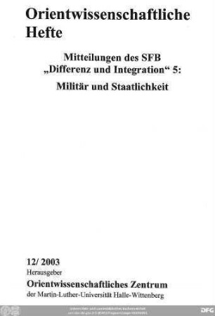 Militär und Staatlichkeit