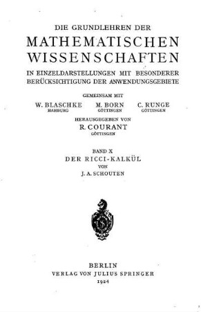 Der Ricci-Kalkül