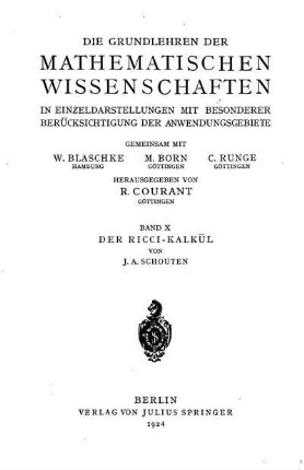 Der Ricci-Kalkül
