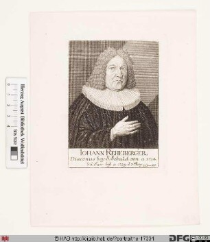 Bildnis Johann Reh(e)berger
