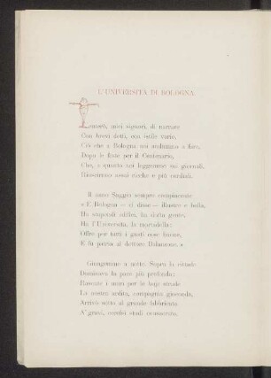 L' università di Bologna.