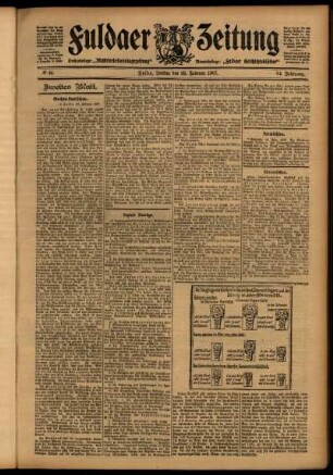Zweite Ausgabe vom Freitag, den 22. Februar 1907.