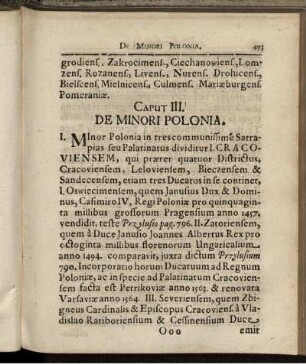 Caput III. De Minori Polonia