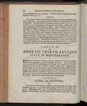 Caput IV. De Asiae Cis Taurum Antiquo Statu In Mediterraneis