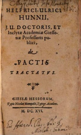 De Pactis Tractatus