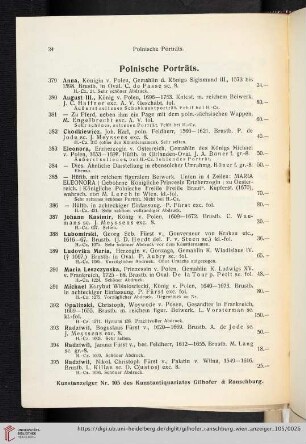Polnische Porträts (Nr. 379 - 395)
