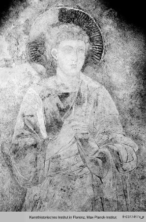 Gewölbedekoration : Ausmalung der Galerien : Wimpergarkaden und östliche Apostelgruppe