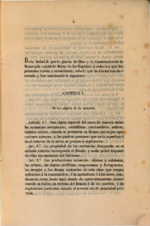 Legislacion de minas