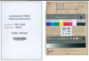 Entnazifizierung Wilhelm Pottel , geb. 19.01.1891 (Bahnsekretaer)