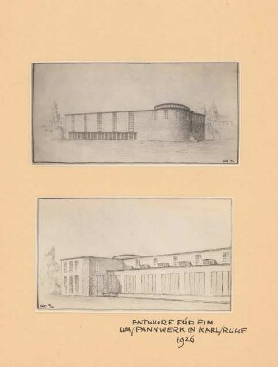 Umspannwerk, Karlsruhe: Vorderseite, Rückseite