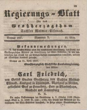 Nr. 7 : 10. Mai 1837