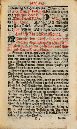 Hochfürstlich-Salzburgischer Kirchen- und Hof-Kalender. 1765