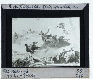 Madrid, Palacio Real, Salón del Trono,Tiepolo, Deckenfresko im Salón del Trono (Madrid, Palacio Real) : Detail