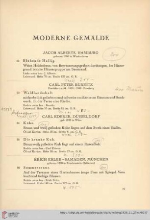 Moderne Gemälde (Nr. 52-76)