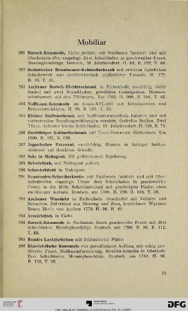 Mobiliar (Nr. 281-310)