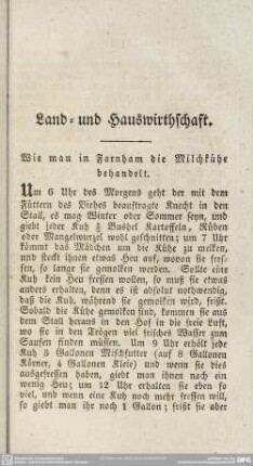 Land- und Hauswirthschaft