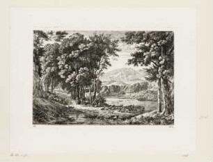 Landschaft mit Staffage, Blatt 2 der Folge "Paysages avec animaux"