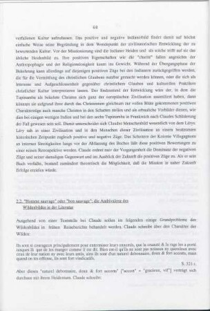 2.2. "Homme sauvage" oder "bon sauvage" : die Ambivalenz des Wildenbildes in der Literatur