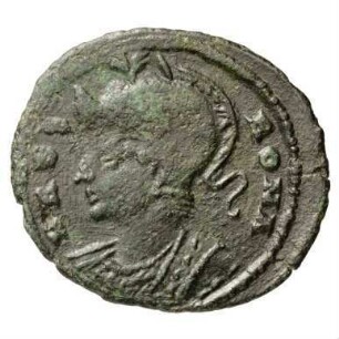Münze, Follis, Aes 3, 333 - 337 n. Chr.