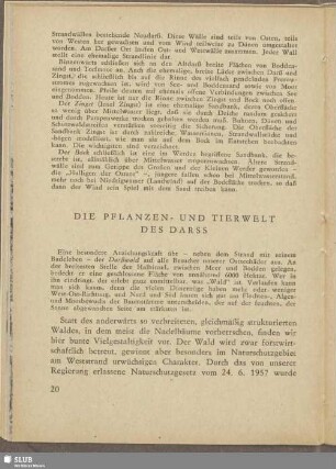 Die Pflanzen- und Tierwelt des Darß