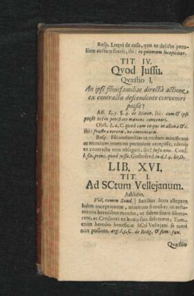 Lib. XVI. Tit. I. - III.