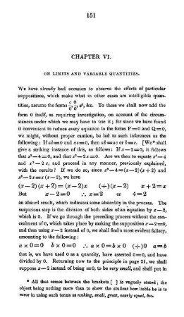 Chapter VI. On Limits and variable Quantities.
