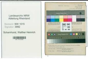Entnazifizierung Walther Heinrich Scharnhorst , geb. 19.10.1902 (Rektor)