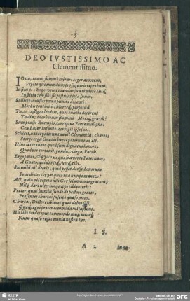 Deo Iustissimo Ac Clementissimo