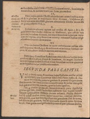 Secunda Pars Capitis.