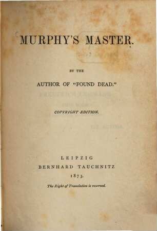 Murphy's master