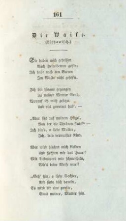 Die Waise. (Lithauisch)