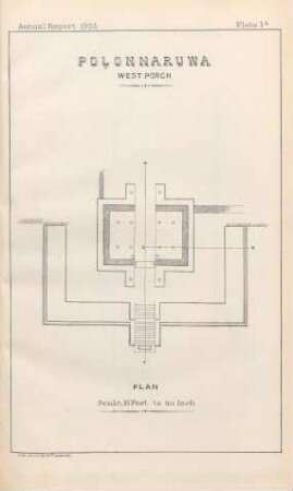 Plate 1A. Polonnaruwa. West Porch. Plan