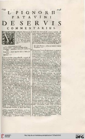 De servis, et eorum apud veteres ministeriis commentarius