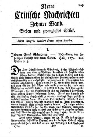 Sieben und zwanzigstes Stück.