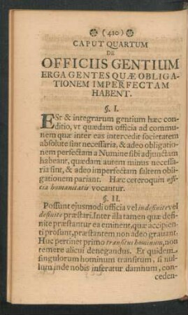 Caput Quartum. De Officiis Gentium Erga Gentes Quae Obligationem Imperfectam Habent.