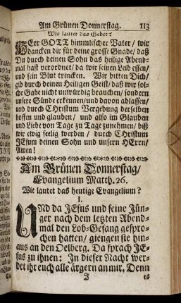 Am Grünen Donnerstag. - Am heiligen Oster-Tage.