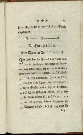 X. Hauptstück. Der Mann im Amte ein Patriot.