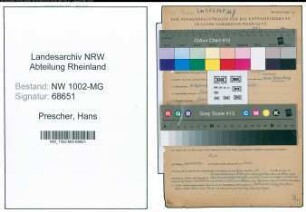 Entnazifizierung Hans Prescher , geb. 10.09.1888 (Ingenieur)