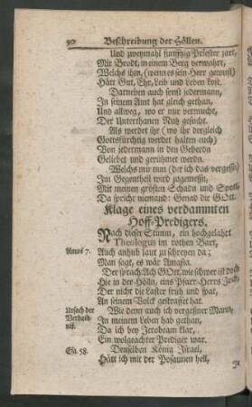 Klage eines verdammten Hoff-Predigers