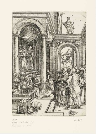 Mariens Tempelgang, Blatt 6 der Folge "Marienleben (nach dem Text)"