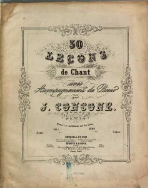 50 leçons de chant : avec accompagnement de piano ; pour le médium de la voix, 2