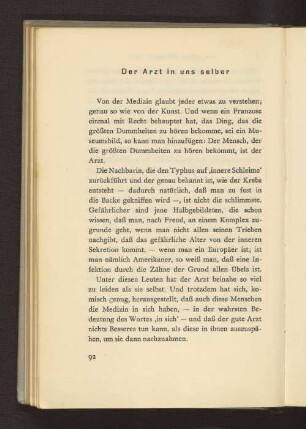 Der Arzt in uns selber