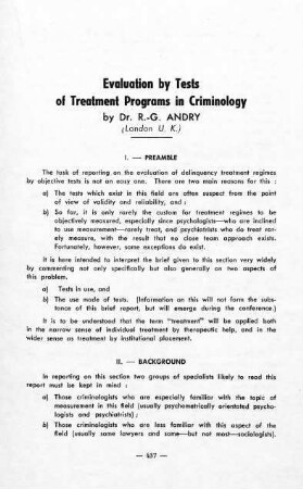 437-444, Evaluation by Tests of Treatment Programs in Criminology