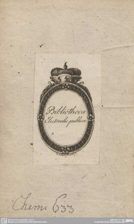 Exlibris: Bibliotheca Electoralis publica