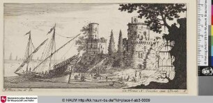 [Hafenansicht; Oblong view of a harbour]