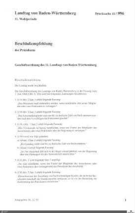 Geschäftsordnung des 11. Landtags