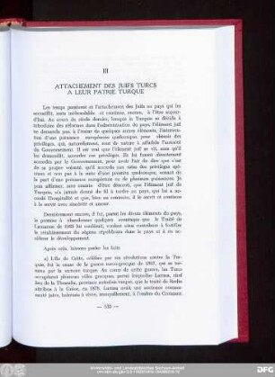 III Attachement Des Juifs Turcs A Leur Patrie Turque
