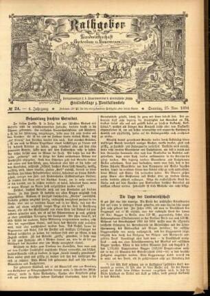 Ausgabe vom Sonntag, den 25. November 1894.
