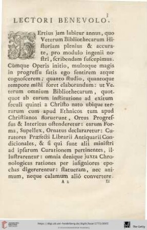 Lectori benevolo